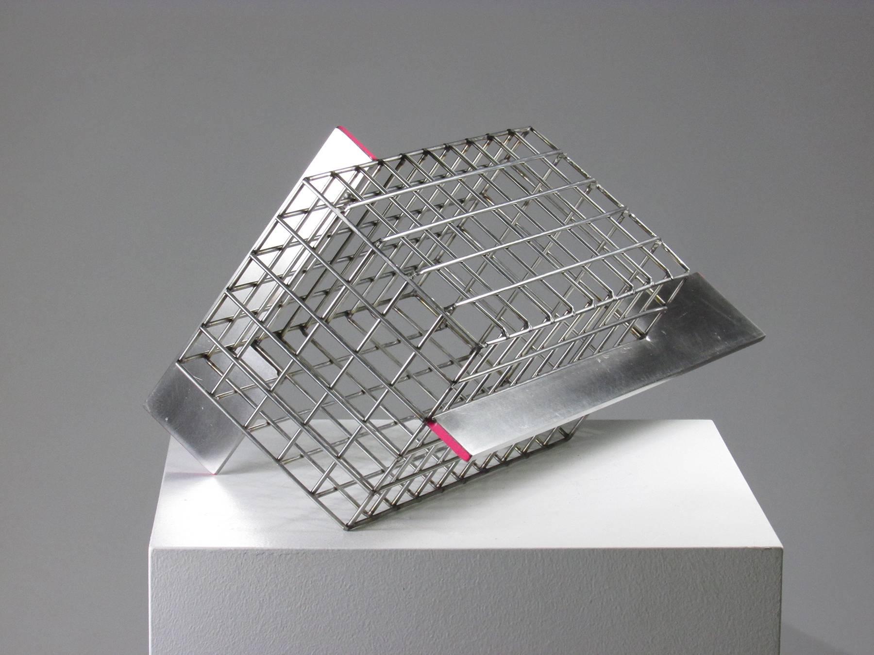 Edwin Salmon Abstract Sculpture - "304 Stainless Flat" - Abstract Stainless Steel Sculpture