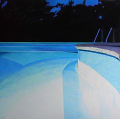 "Twilight Curve" - Oil Painting Pool Series