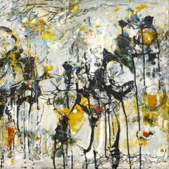 "The Message in a Word 3" - Abstract Encaustic Painting