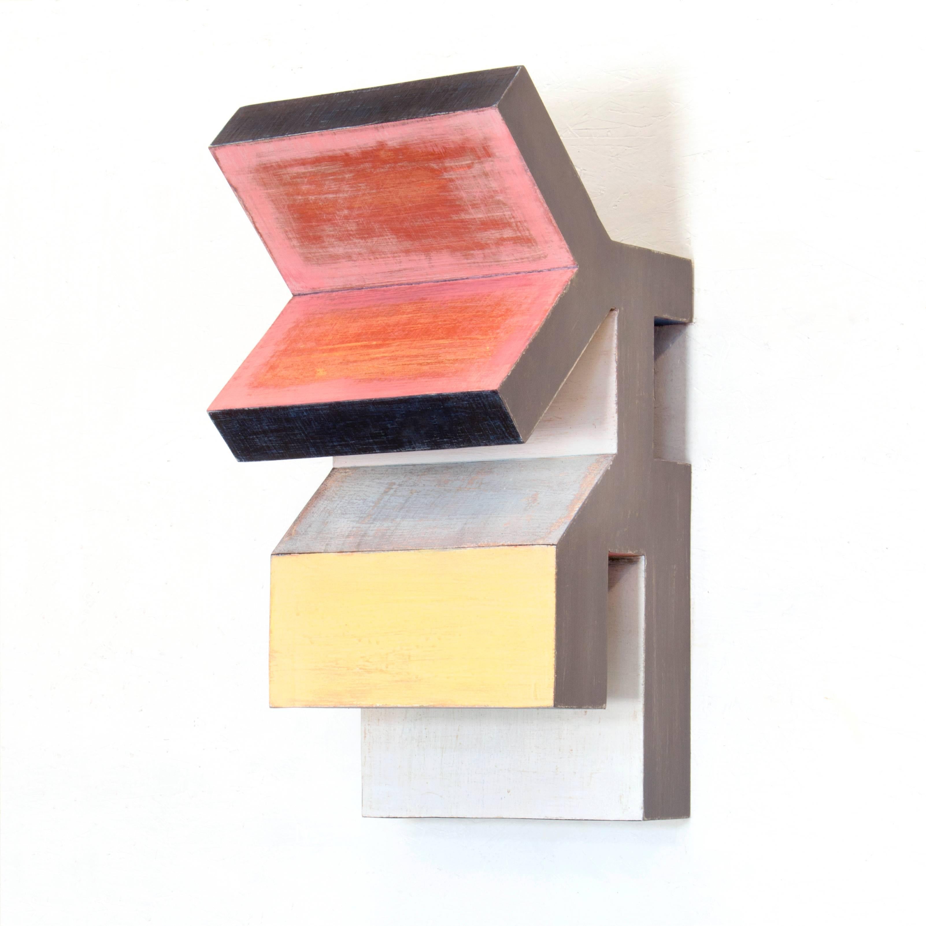 Sarah Tortora Abstract Sculpture - "Orator" - Abstract Wooden Wall Sculpture