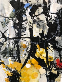 "The Message in a Word 3" - Abstract Encaustic Painting