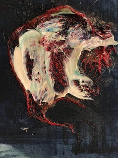 "Prometheus 6" - Abstract Acrylic and Collage Painting