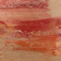 "Float - Fade Hot" - Abstract Encaustic Painting