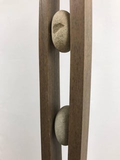 "Found Belonging" - Abstract Wooden Sculpture
