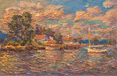 "Essex from Thatchbed Island 2" - Oil Landscape Painting