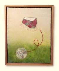 "Bumble Bee" - Abstract Encaustic Painting