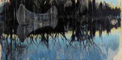 "Dusk, Winter" - Mixed Media Landscape Painting 