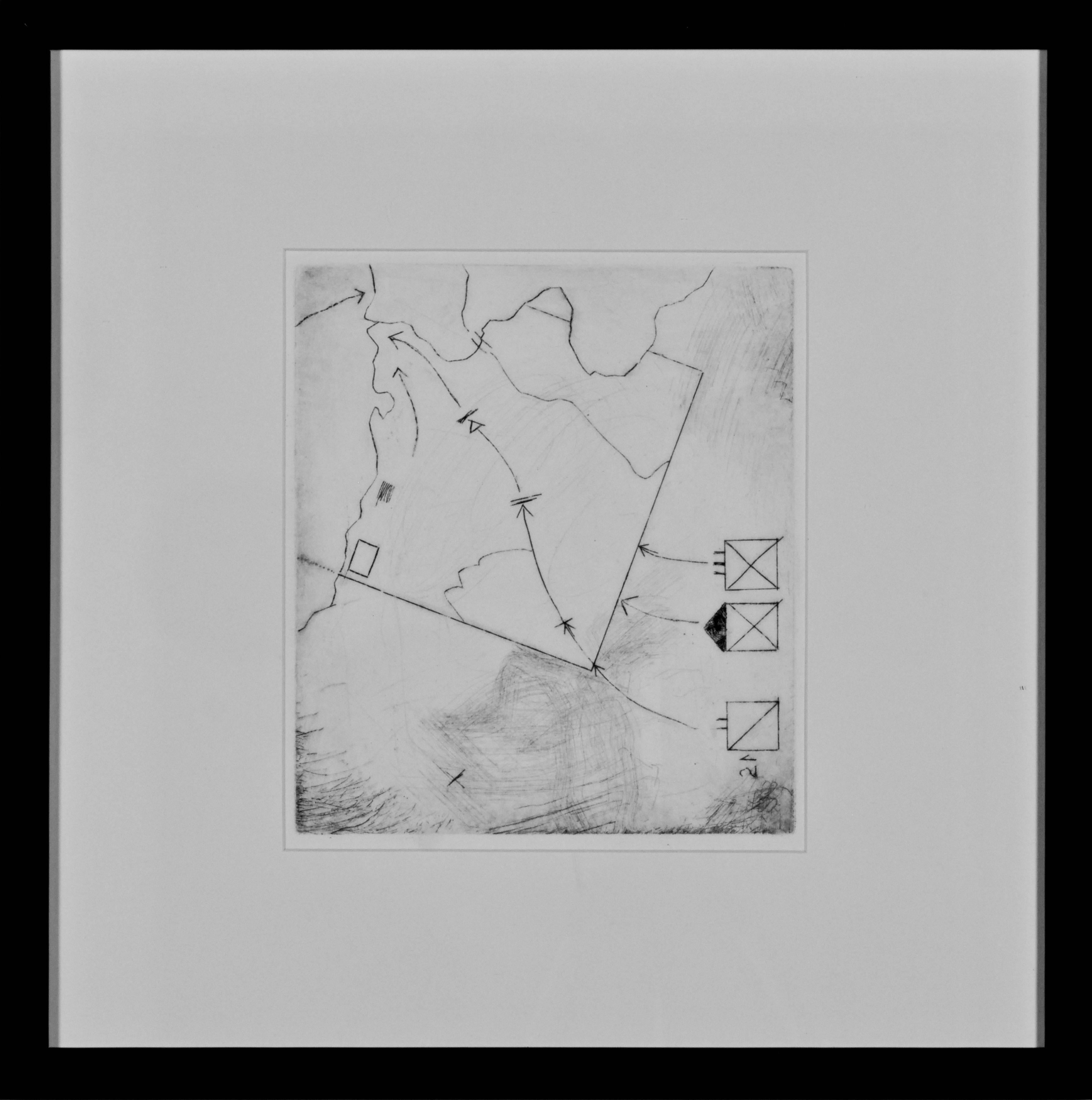 Robert Reynolds Abstract Print - "Pinamopoan, Breakneck Ridge" - Abstract Drypoint Etching 