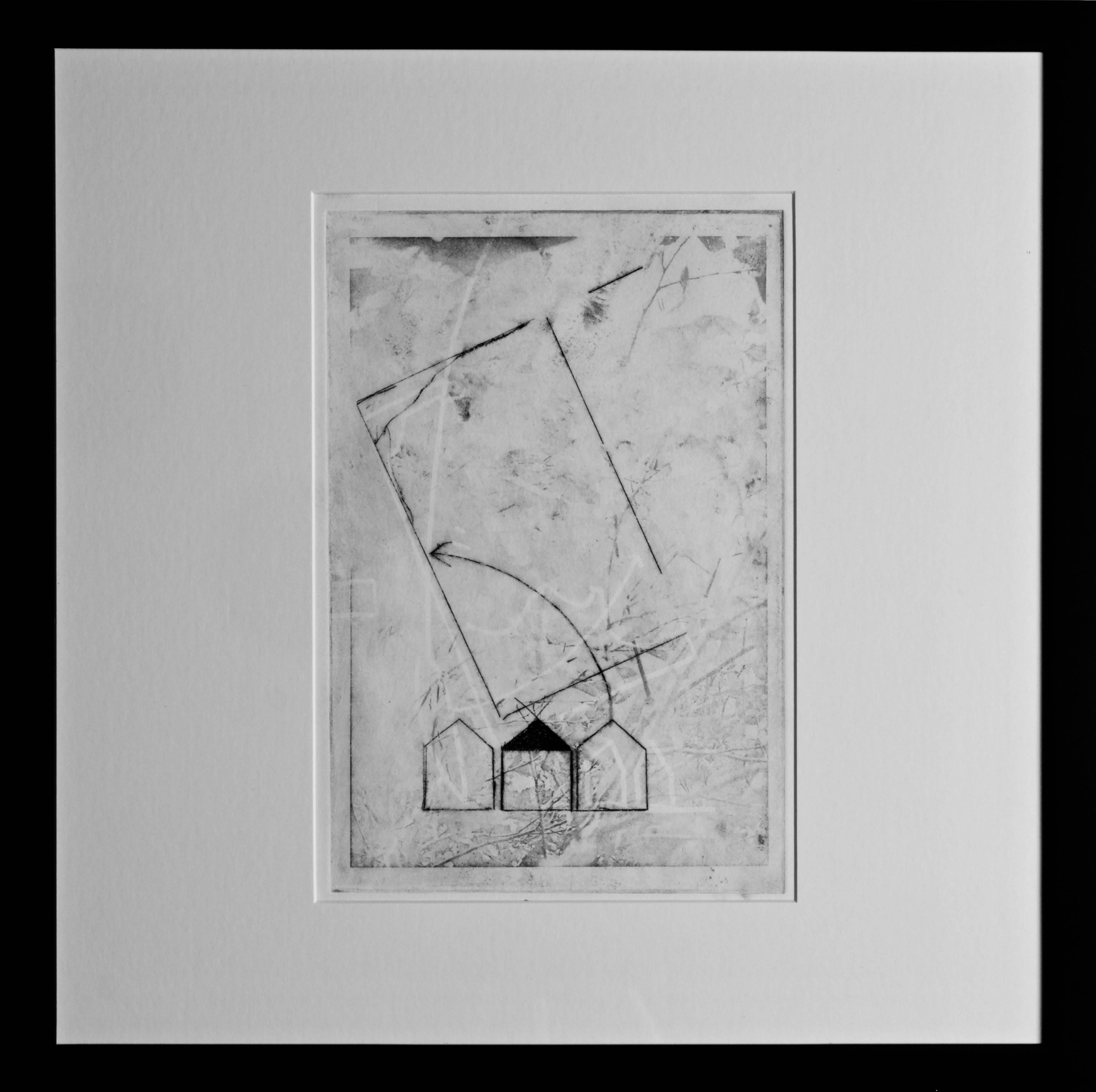 Robert Reynolds Abstract Print - "Red Beach Sector, Palo, Leyte" - Abstract Drypoint Etching
