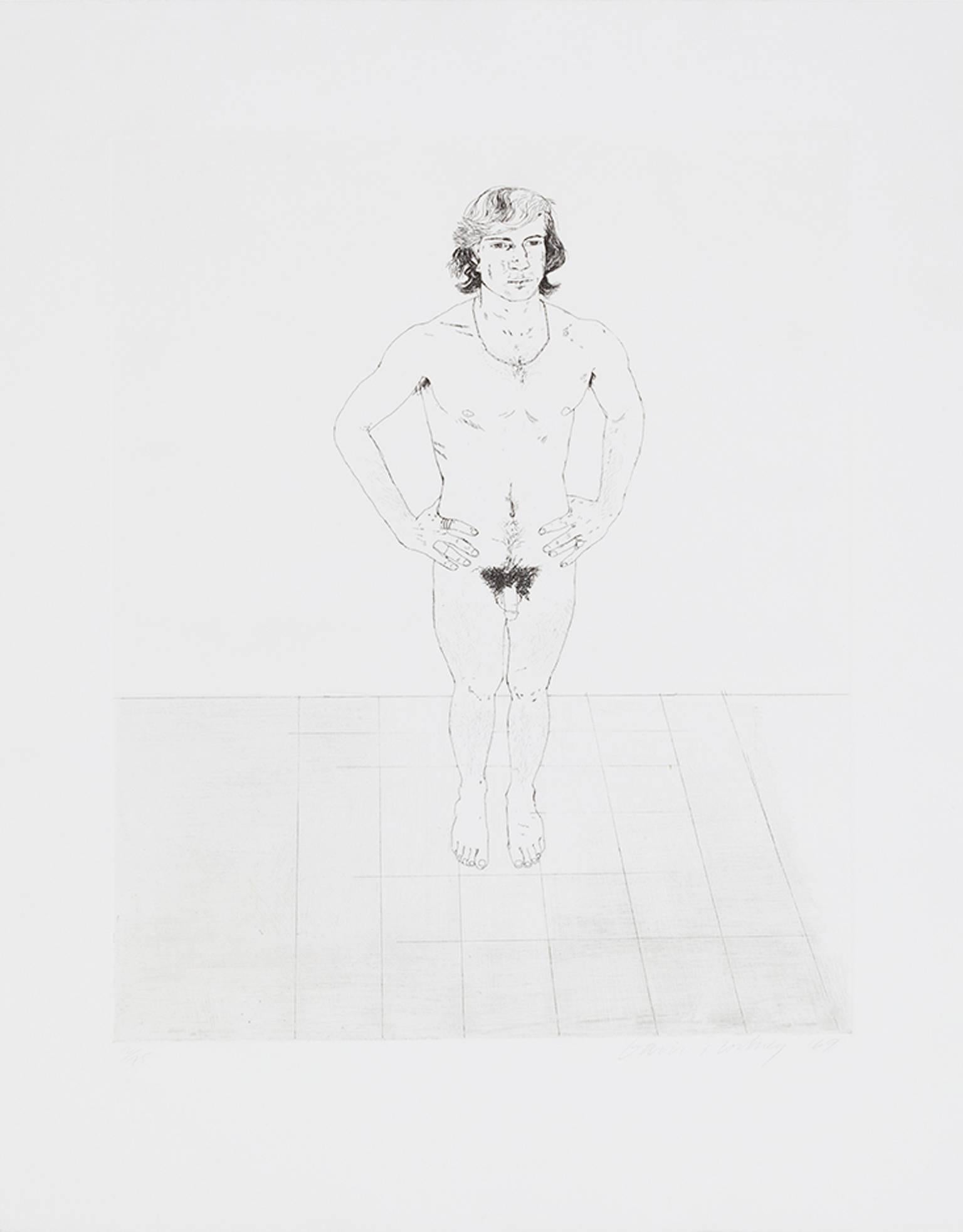 David Hockney Nude Print - Peter