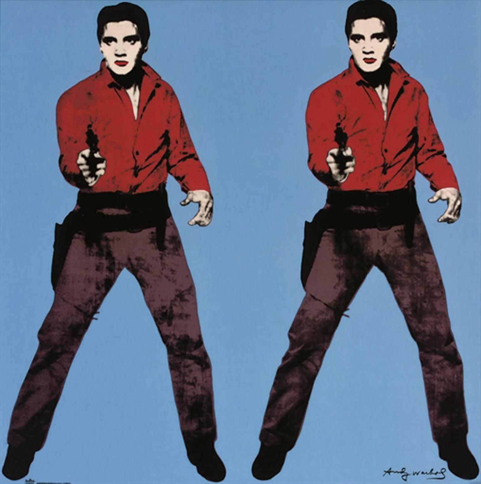 Elvis (Blue), porcelain platter (Rosenthal Studio Line) - Art by (after) Andy Warhol