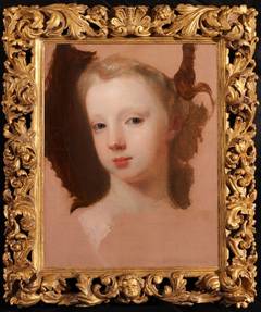 Portrait sketch of Laetitia Tipping, Lady Sandys (1699 -1779), as a child