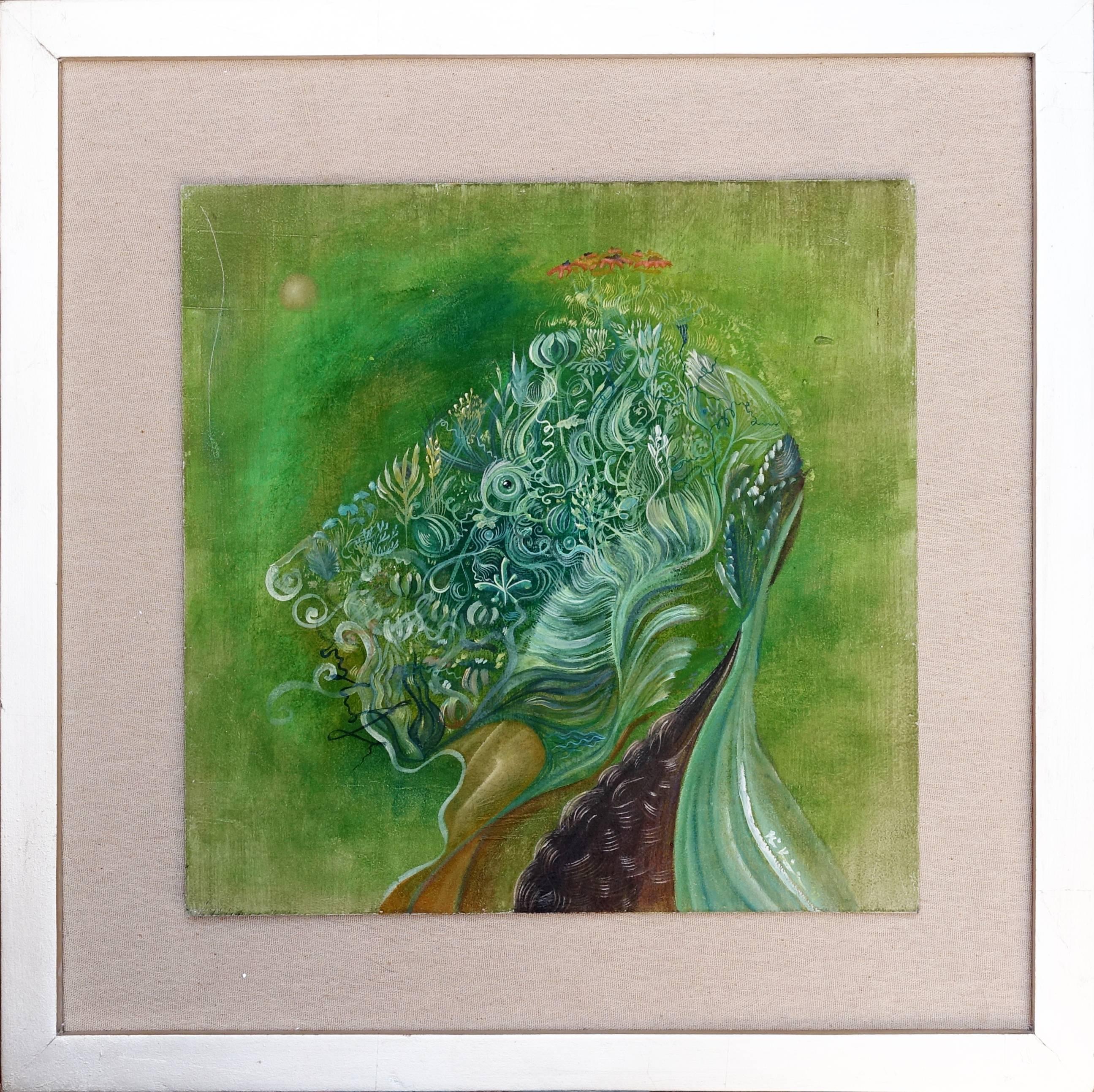 Jungle Head Marigold - Painting by Maike Kreichgauer