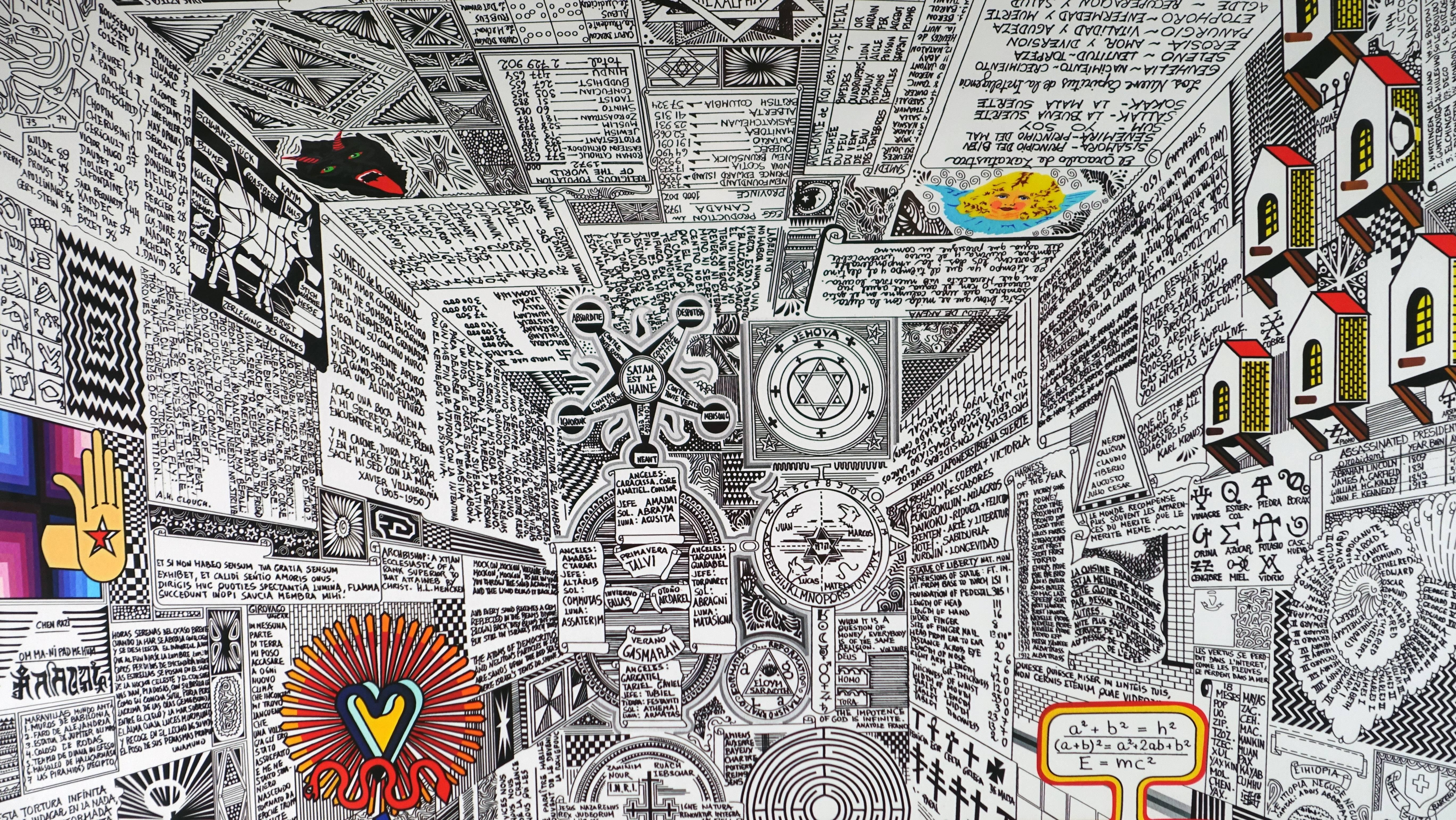 Codice Miguelito - Surrealist Print by Pedro Friedeberg
