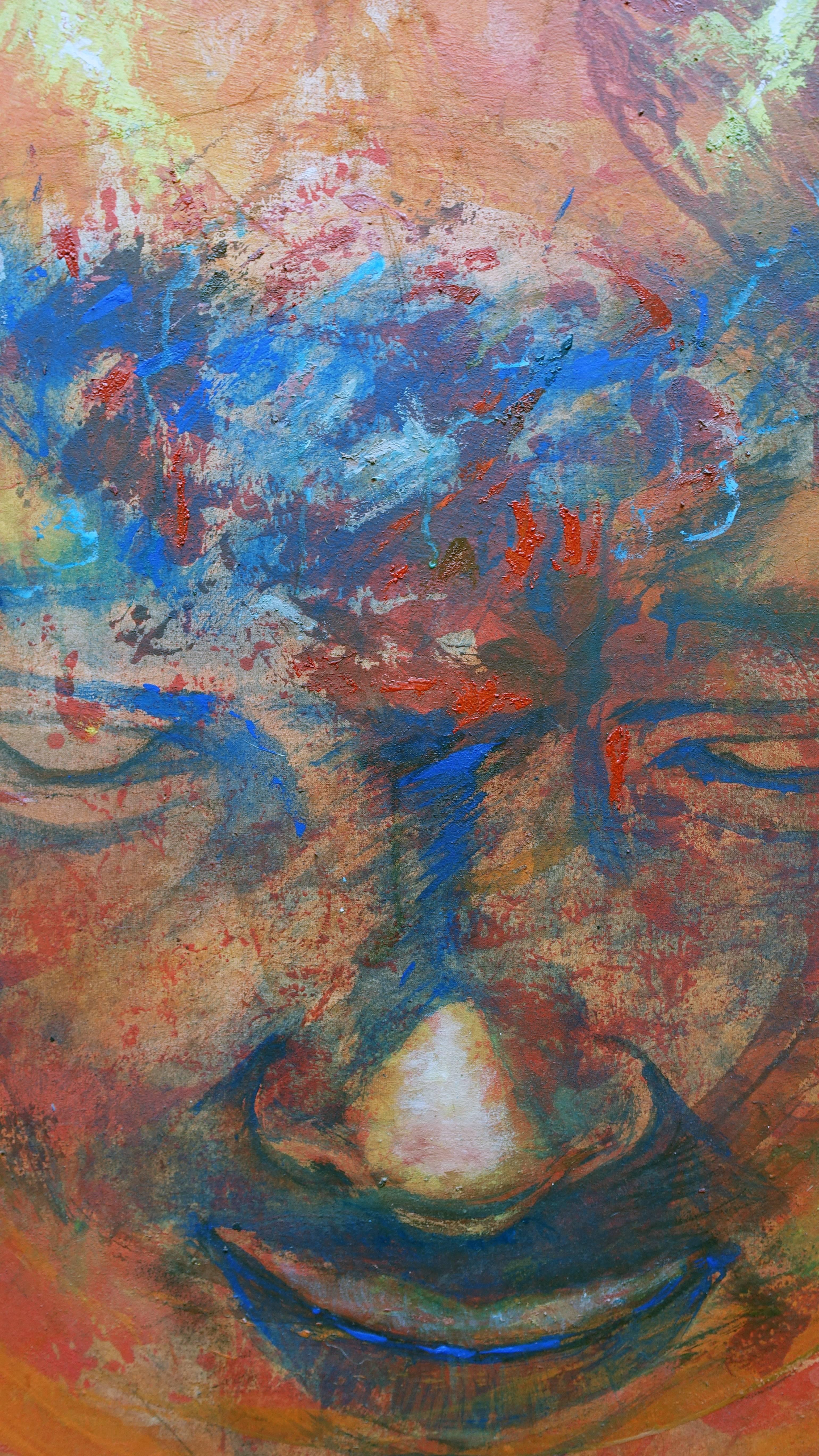 Rostro en Meditacion - Painting by Theo Toy