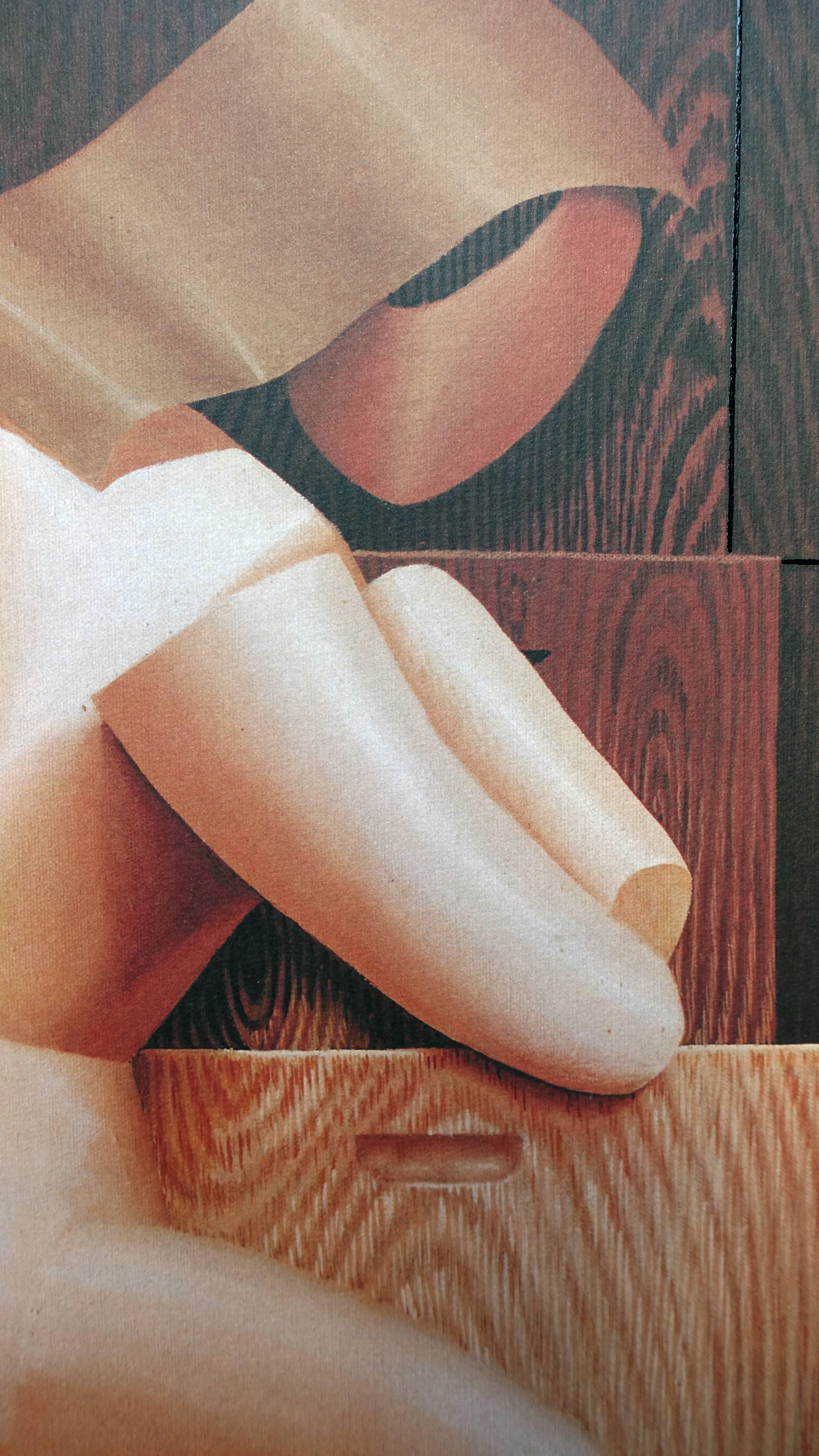 Sekretär Secretaria del Archivo (Schwarz), Figurative Print, von Octavio Ocampo