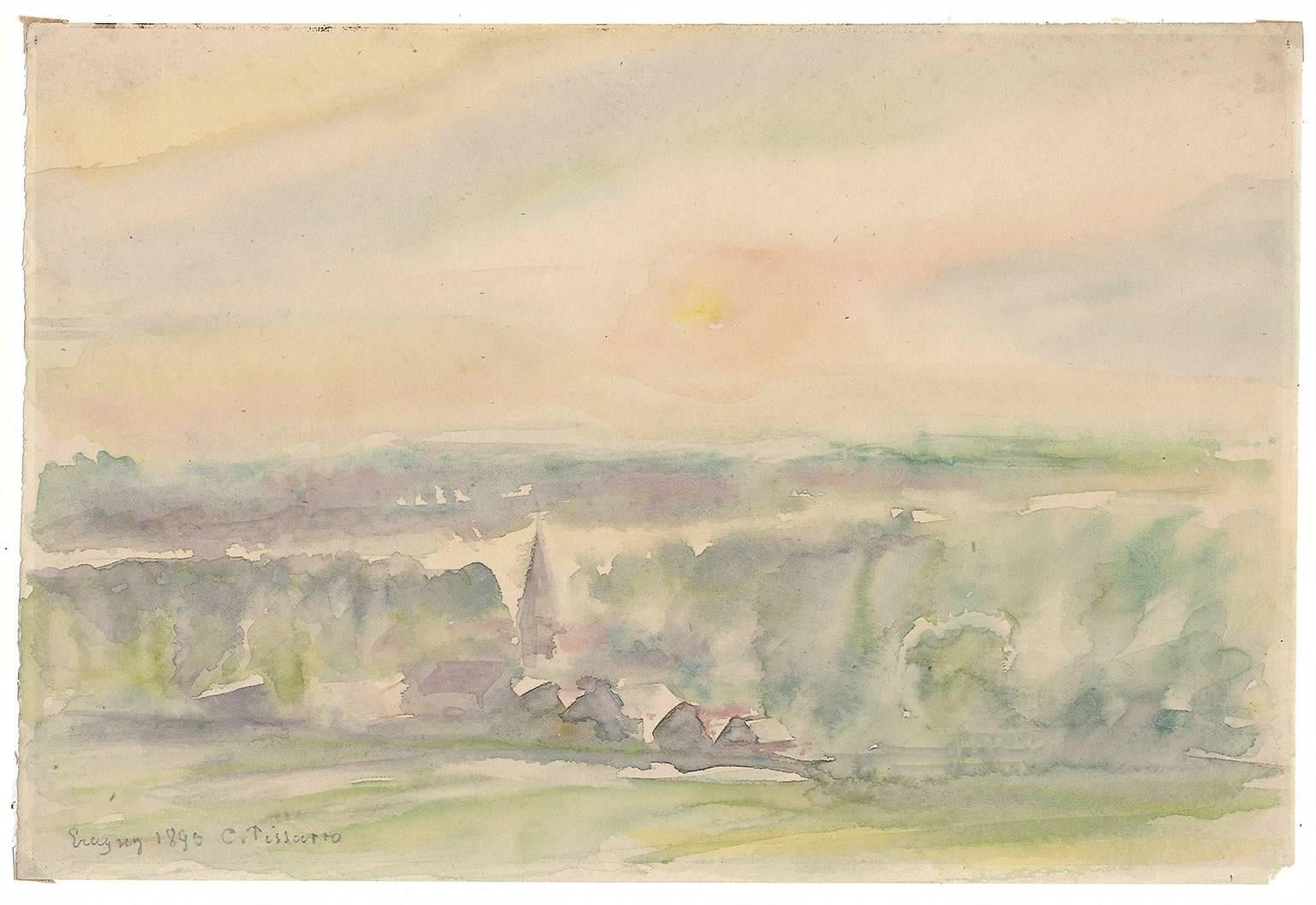 Camille Pissarro Landscape Art - Eragny