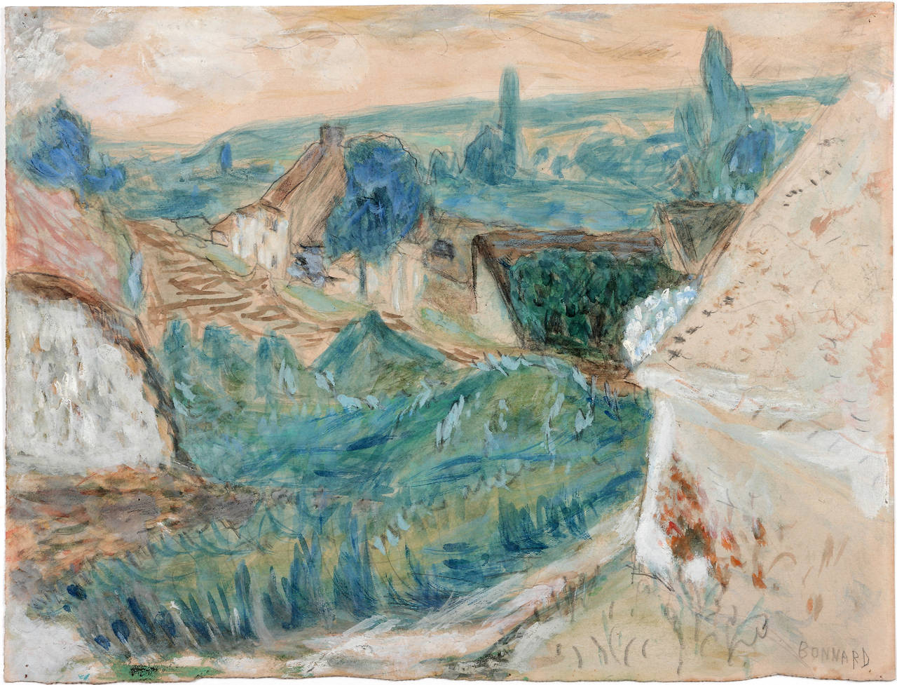 Pierre Bonnard Landscape Art - Village - Vernonnet