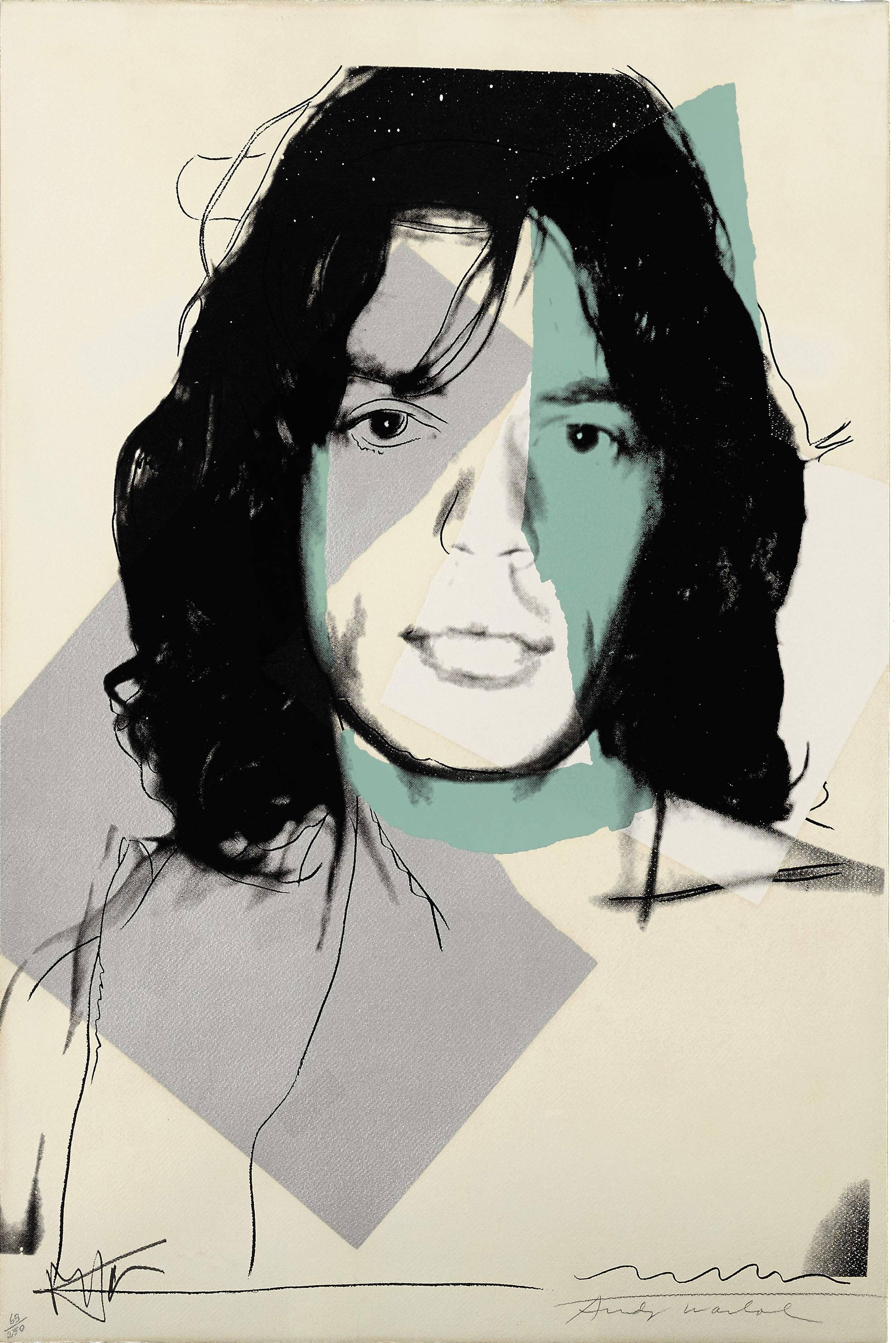 Andy Warhol Figurative Print - Mick Jagger II.138