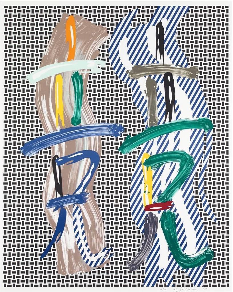 Roy Lichtenstein Abstract Print - Brushstrokes Contest