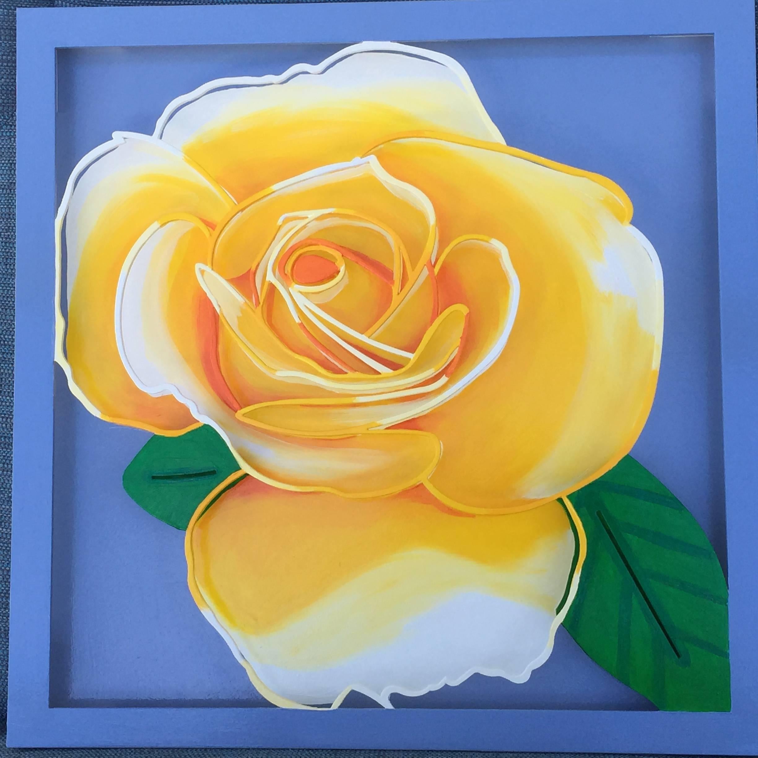 Debbie Carfagno Landscape Painting - Orange Rose