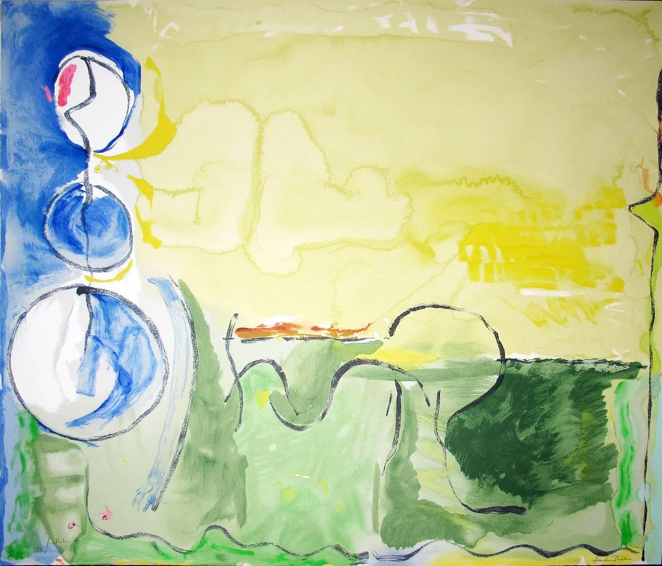 Helen Frankenthaler Abstract Print - Flotilla