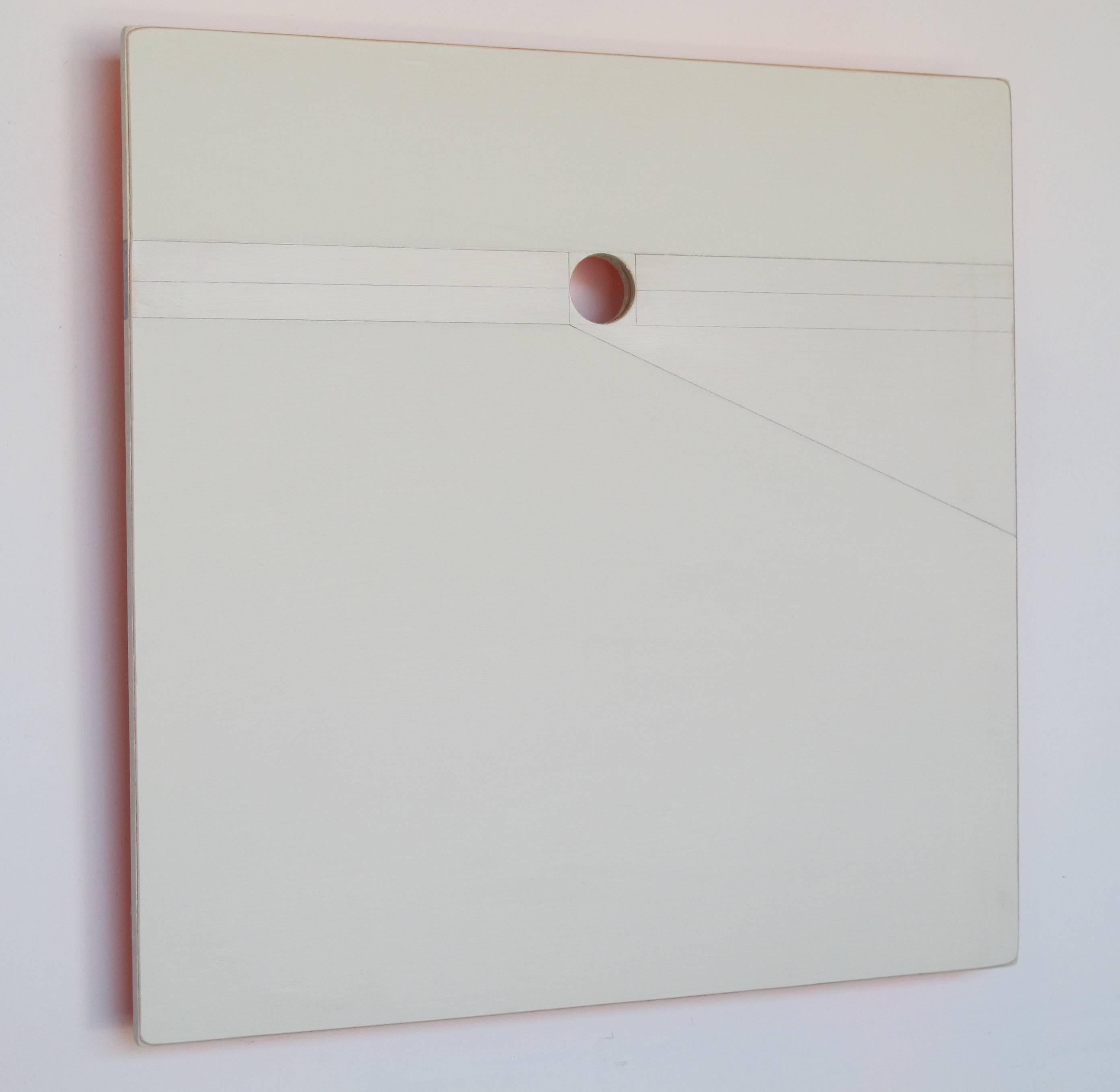 Quattro installazioni astratte tridimensionali in Wood White Painted #4 March in vendita 1