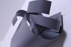 Stirring Within Dark Gary Abstract Metal Wall Sculpture