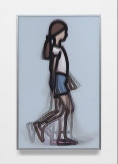 Children Walking, Julian Opie suite 6 lenticular colorful moving works