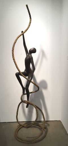 Rise Above Large Bronze Rope sculpture ( 2017) Tolla Inbar