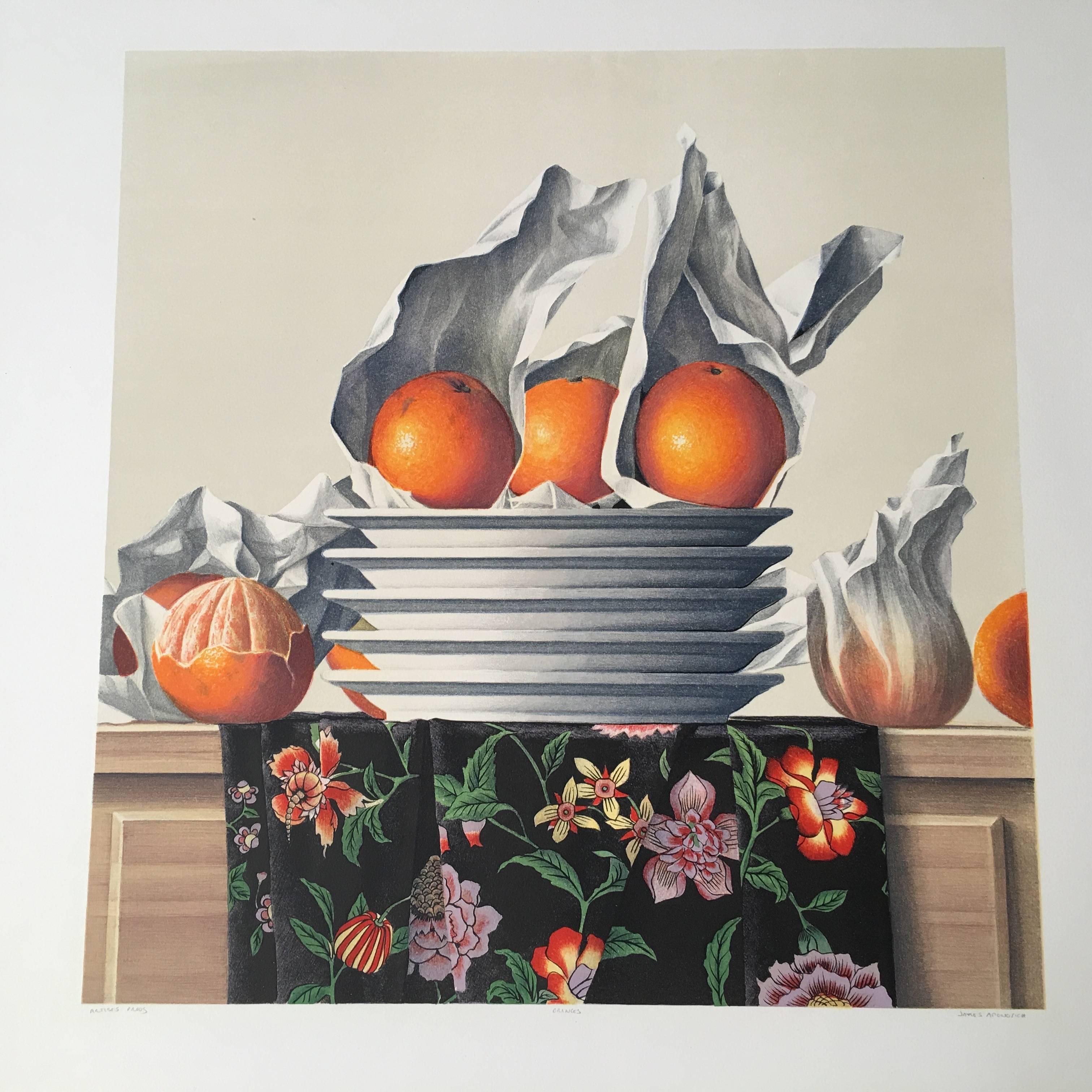 James Aponovich Still-Life Print - "Oranges"
