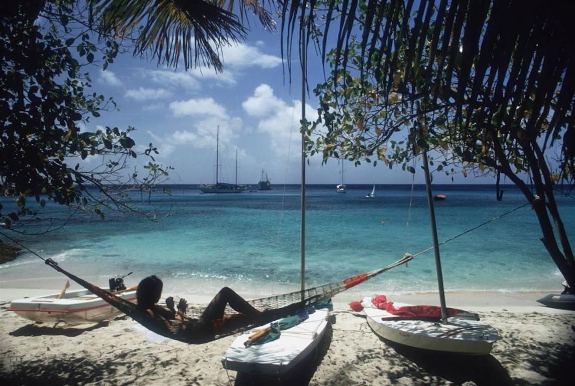 Slim Aarons Color Photograph -  'Mustique' Grenadines (Estate Stamped Edition)