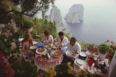 'Dining Al Fresco On Capri'  (Estate Stamped Edition)
