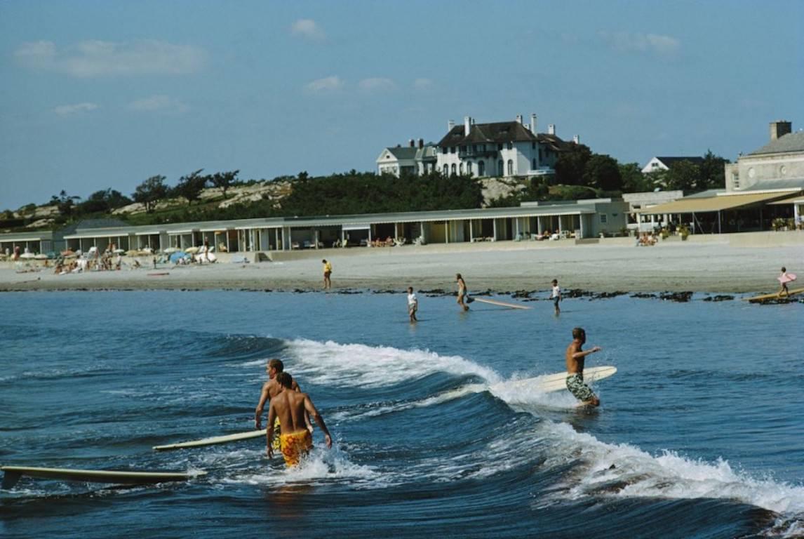 Slim Aarons Color Photograph - 'Rhode Island Surfers' (Estate Stamped Edition)