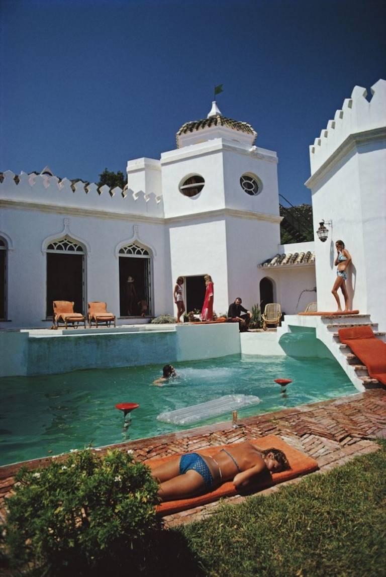 Slim Aarons Color Photograph - 'Villa At El Cuarton' (Estate Stamped Edition)