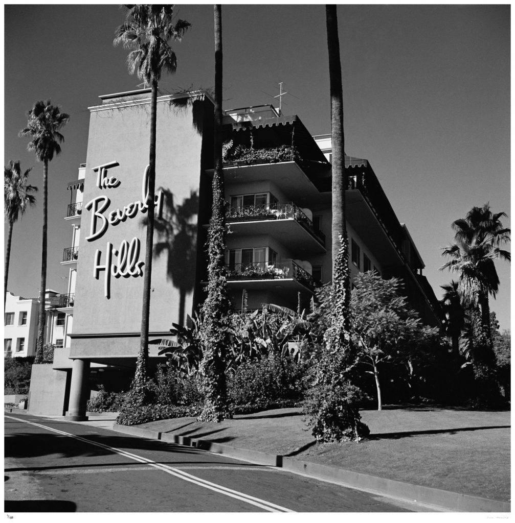 'LA Hotel' by Slim Aarons 

Beverly Hills Hotel, 1952.

This photograph epitomises the travel style and glamour of the period's wealthy and famous, beautifully documented by Aarons.

In his words, he loved to photograph 'beautiful people in