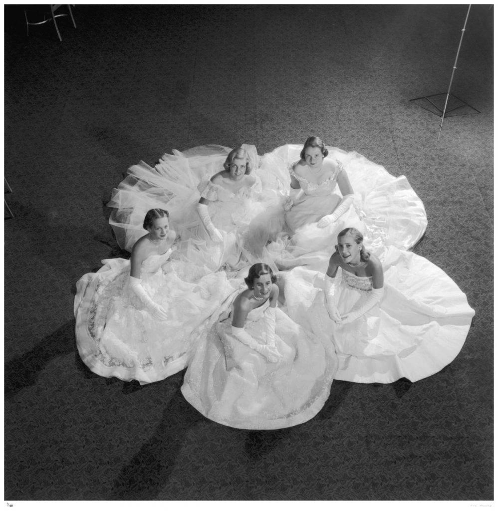 'Five Debutantes' New York  (Estate Stamped Edition) - Photograph by Slim Aarons