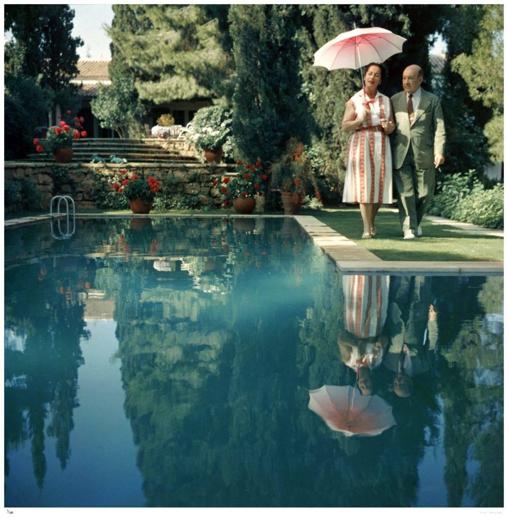 'Greek garden' Greece (Estate Stamped Edition) - Photograph by Slim Aarons