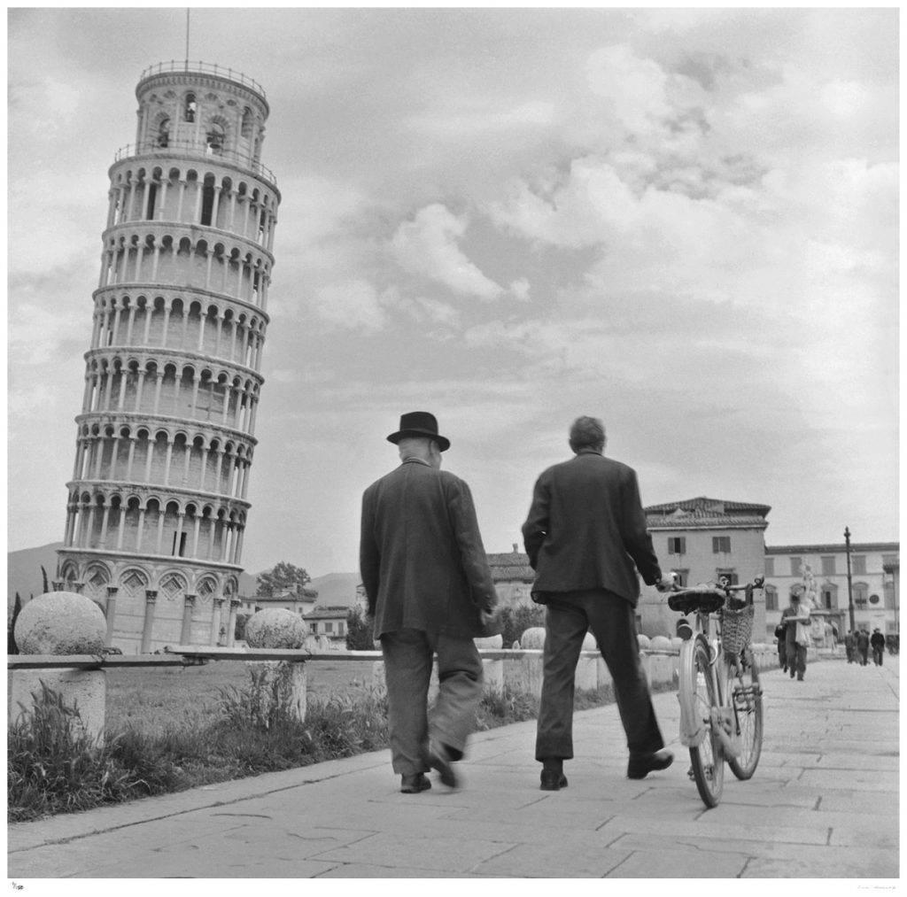 'Leaning Tower of Pisa' Italy (Estate Stamped Edition) - Photograph by Slim Aarons