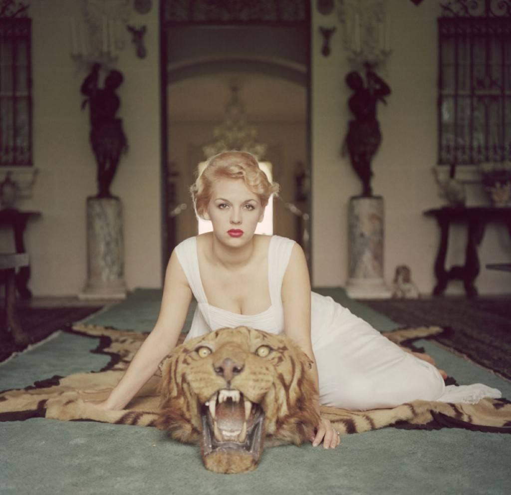 Slim Aarons Color Photograph - 'Beauty And The Beast' (Estate Stamped Edition)