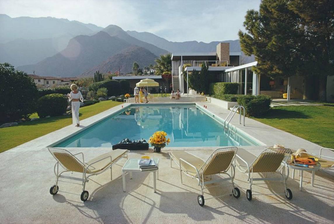 'Kaufmann Desert House' by Slim Aarons

A recent discovery in the archive, taken at the same party as the now infamous and celebrated Aarons iconic classics 'Poolside Gossip' and 'Desert House Party' 
(Both -also available to purchase from us and