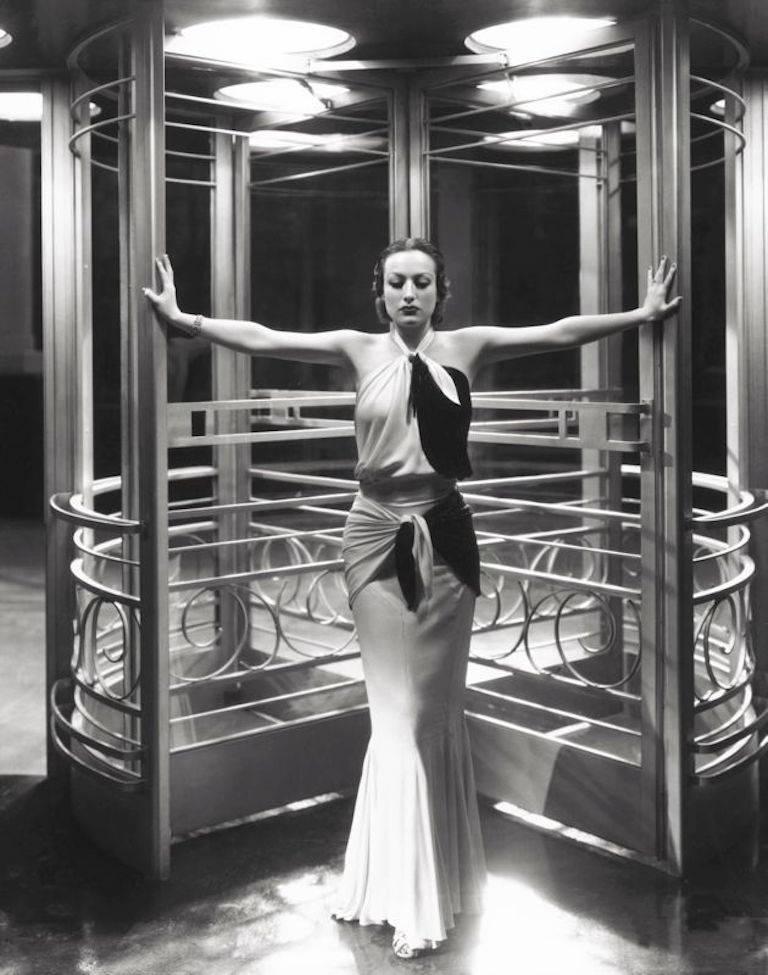 George Hurrell Black and White Photograph - 'Crawford Grand Entrance' 1932 (Galerie Prints Limited Edition)