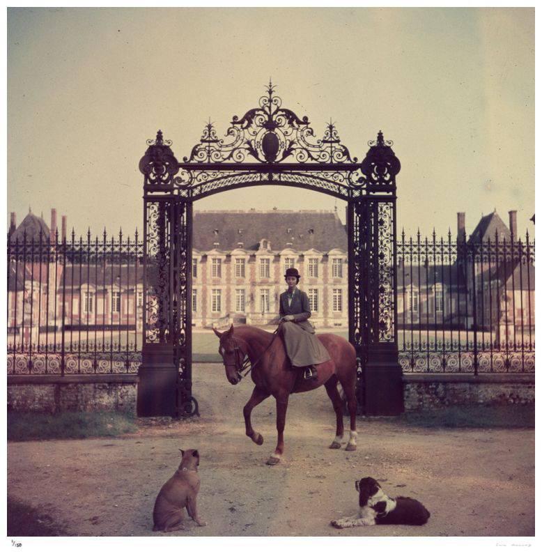 'Equestrian Entrance' Normandy (Estate Stamped Edition) - Photograph by Slim Aarons