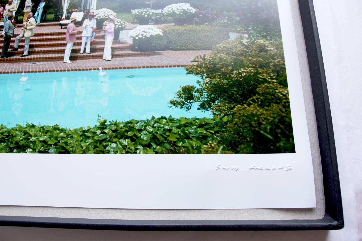 'Pool On Amalfi Coast' Italy (Estate Stamped Edition) 1