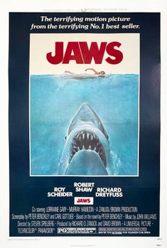 Jaws 1975 Original Vintage One Sheet Poster