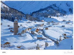 'An Alpine Scene In Winter' Unframed Limited Signature Stamped Edition