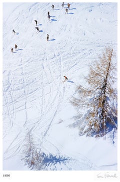 'A Group Of Skiers On The Piste' 1955 Limited Signature Stamped Edition