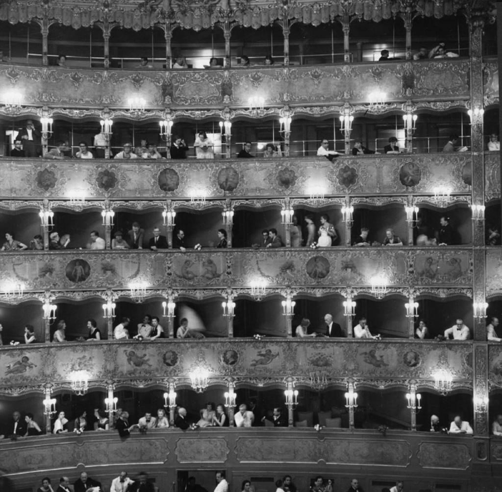 Frank Auerbach Black and White Photograph - 'La Fenice' Venice Opera House Giant Silver Gelatin Print 