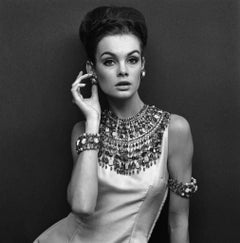 „Jean Shrimpton In Evening Dress“ Limitierte Auflage von Silber gelatine V&A Portfolio