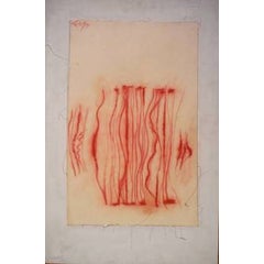 City Walkers, Sanguine Drawing on Canvas 6